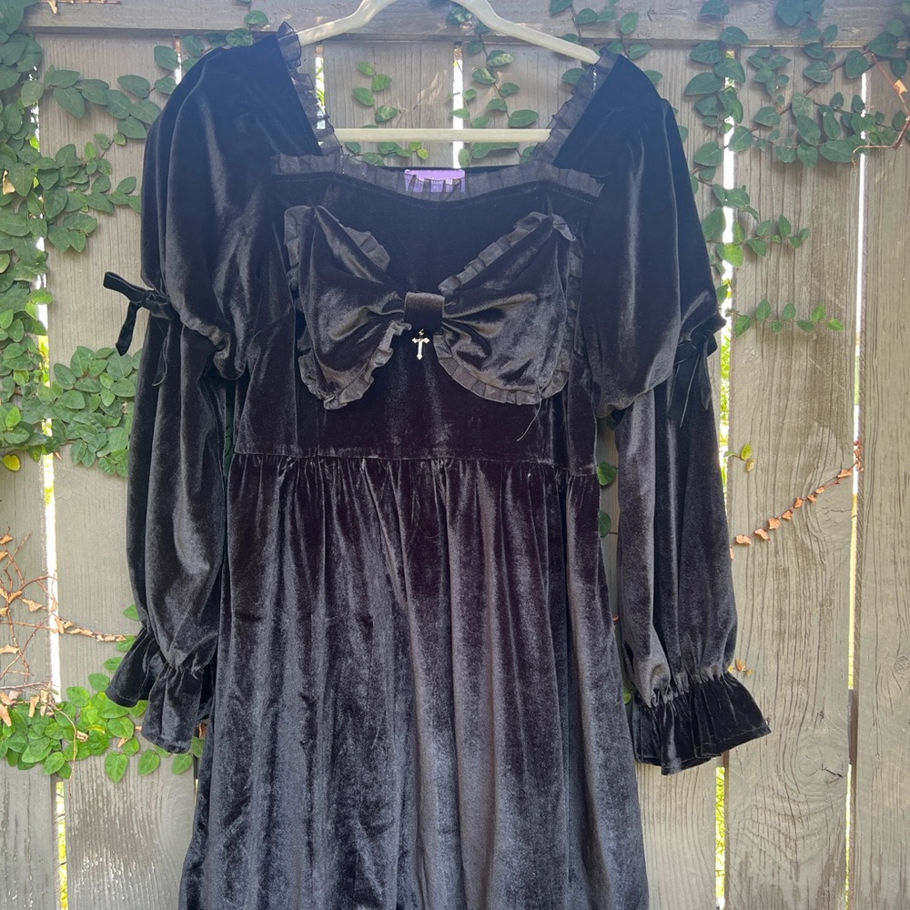 XL Hard Candy LOLITA Velvet Dress with Ruffle Detail